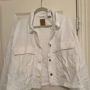 NWT XXL White Denim Gap Jacket